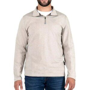 NWT - Gerry Men's Active Quarter Zip Thin Line Pattern Brown/Tan – Size XXL